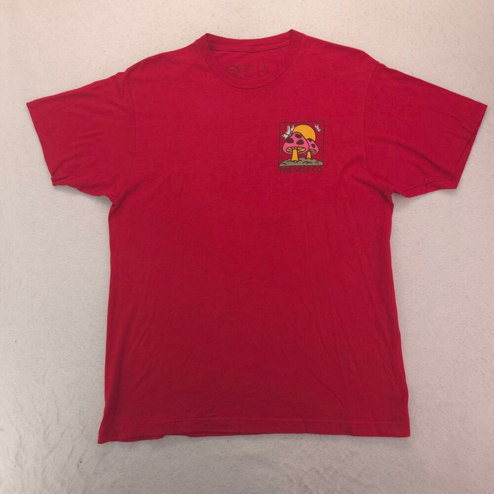 Neff Savages Graphic Casual Short Sleeve T Shirt Mens Size Large L Red - Picture 2 of 9